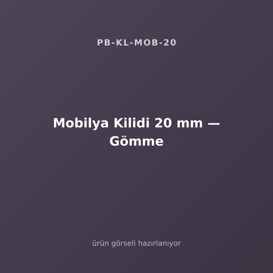 Mobilya Kilidi 20 mm — Gömme